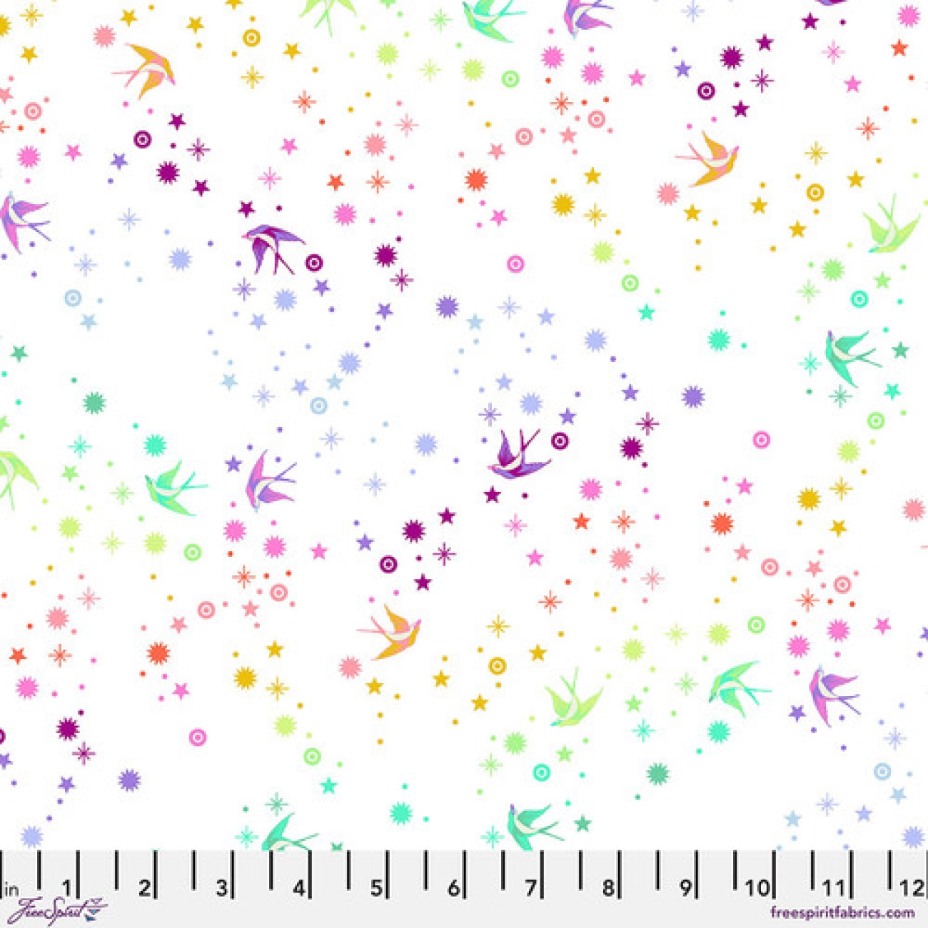 Tula Pink - True Colors - Fairy Dust - White